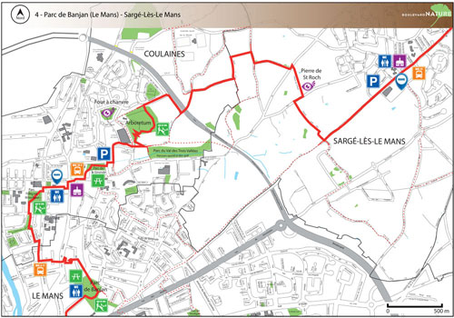 Parcours du Boulevard Nature : Parc de Banjan (Le Mans) - Sargé-Lès Le Mans